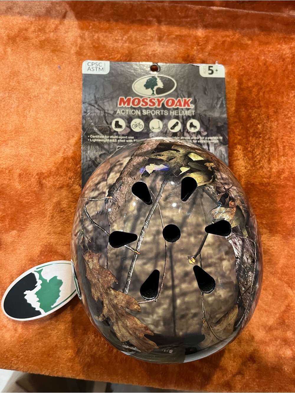 Mossy Oak Camouflage Kids Helmet - Brown Green